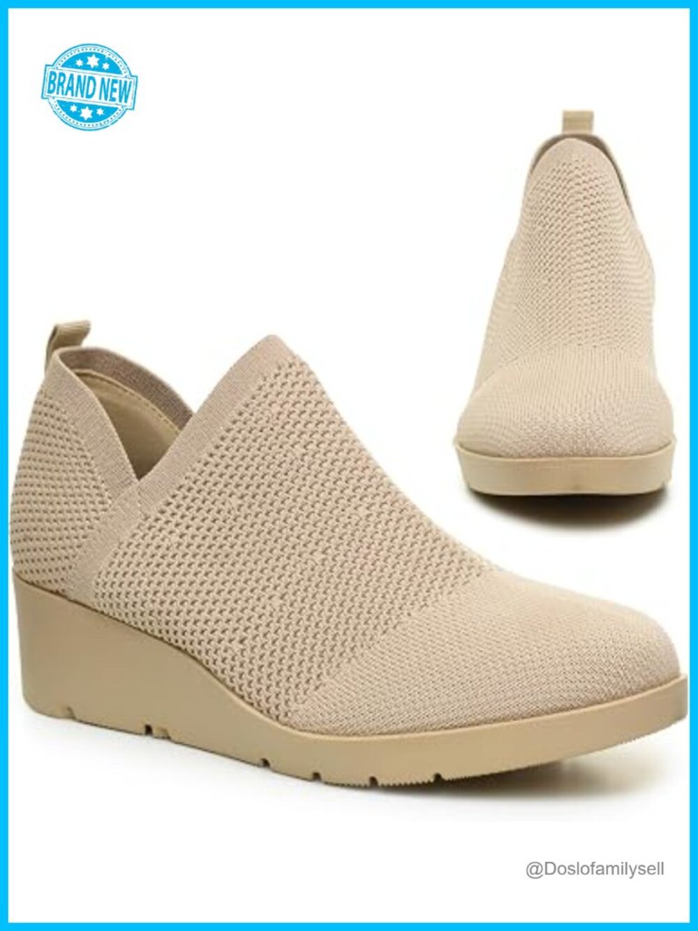Lightweight Knit Wedge Sneaker with Cushioned Footbed